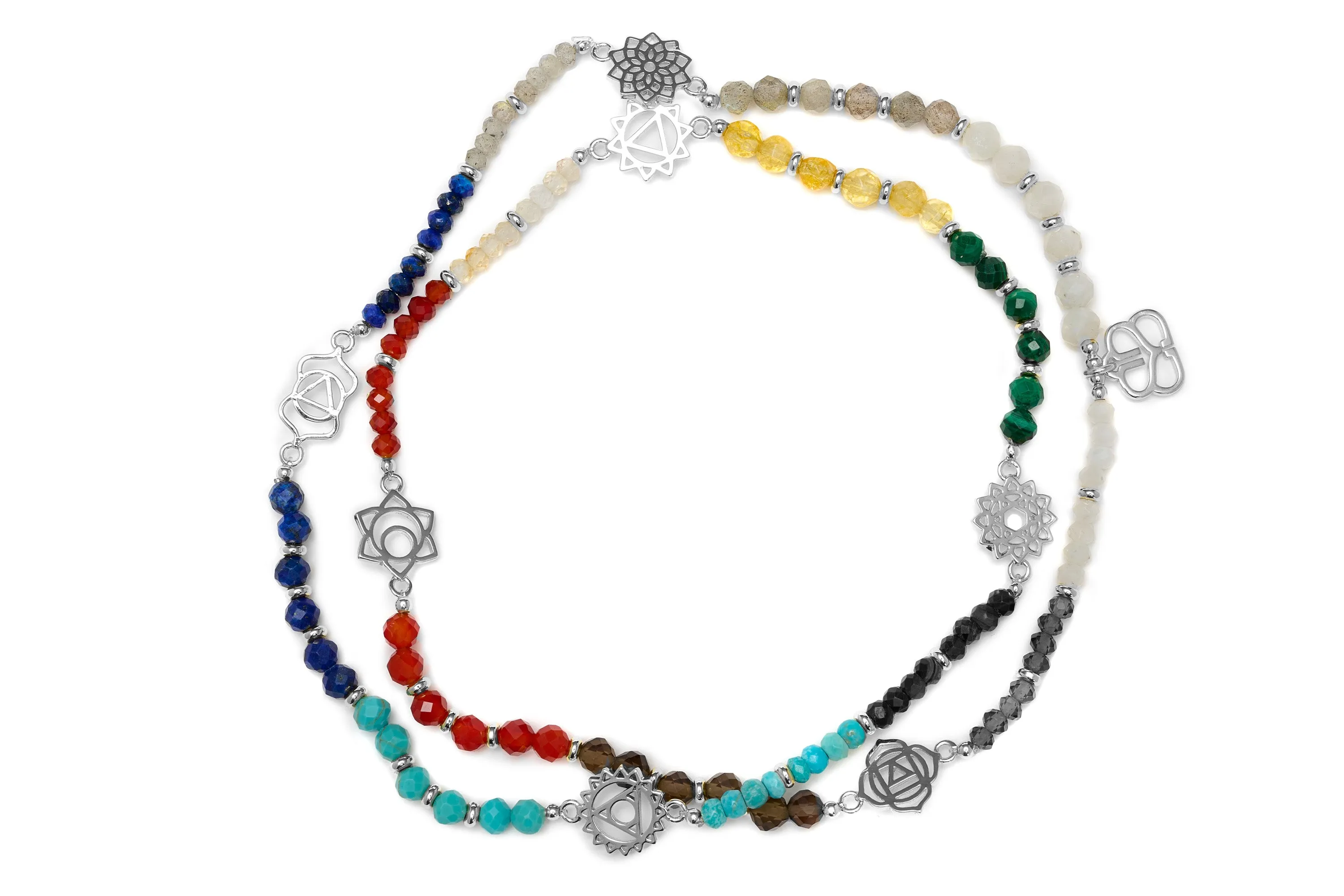 Sphere 2 Way Necklace/Bracelet Silver Multi
