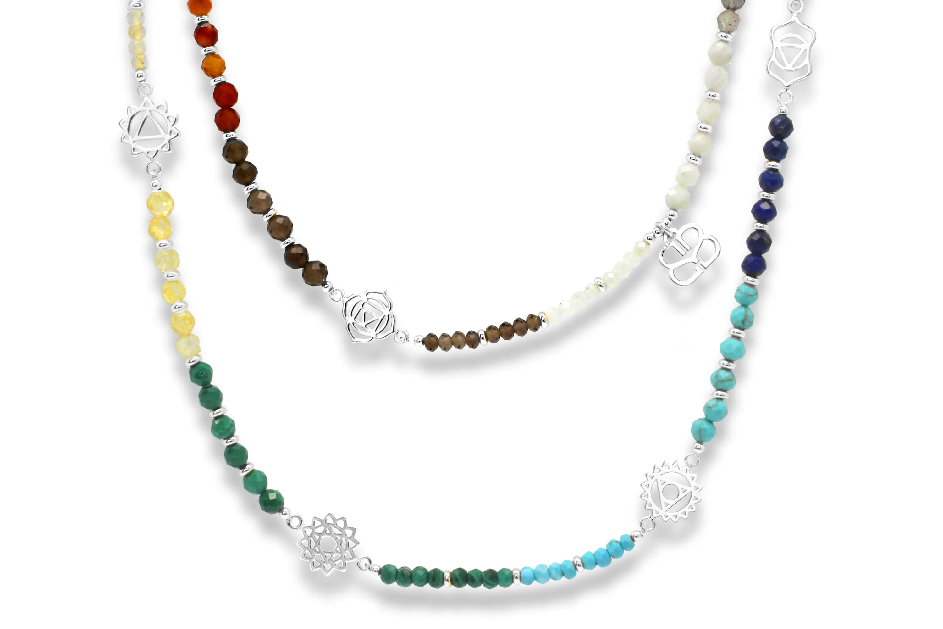 Sphere 2 Way Necklace/Bracelet Silver Multi
