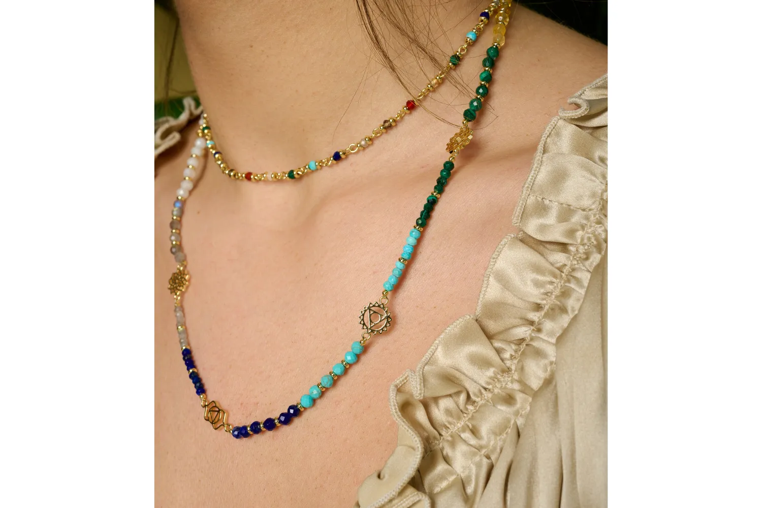 Sphere 2 Way Necklace/Bracelet Silver Multi