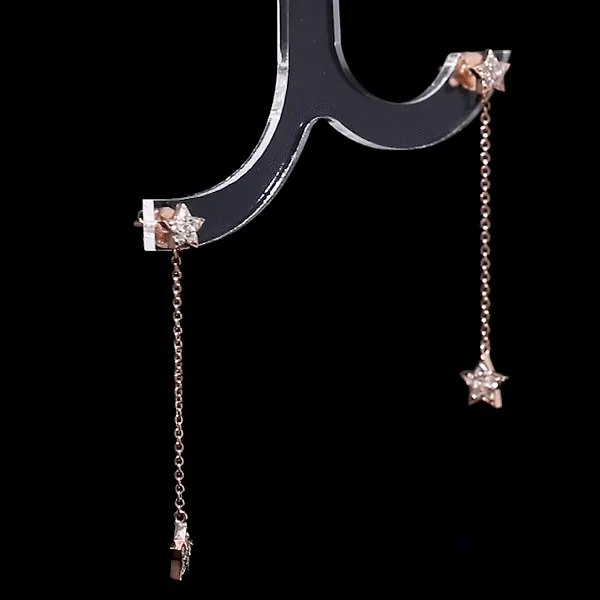 Star Round Diamond Earrings