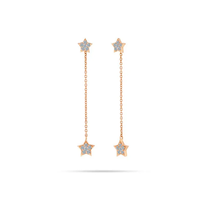 Star Round Diamond Earrings