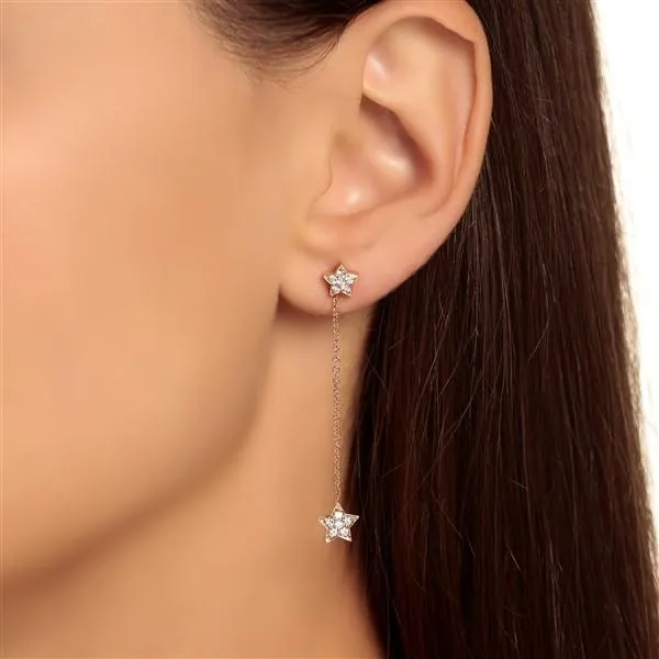 Star Round Diamond Earrings