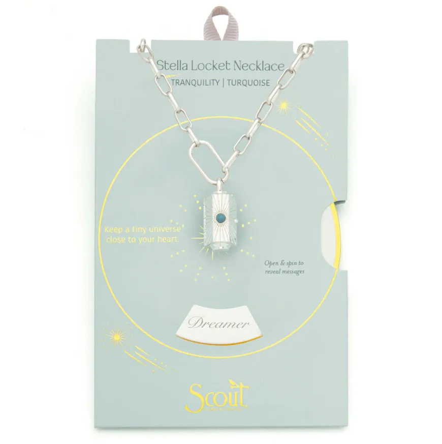 Stella Locket Necklace - Tranquility/Turquoise/Silver