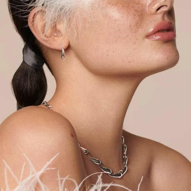 Sterling Silver Tide Earrings DE786