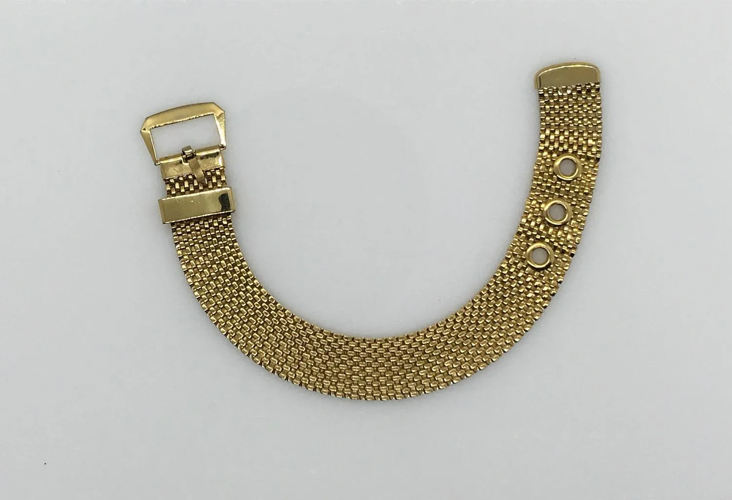 Vintage Crown Trifari Mesh Buckle Bracelet